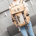 Anime Backpack Attack On Titan Anime Cosplay Eren Bag Cartoon Canvas Backpack Shingeki No Kyojin Schoolbag
