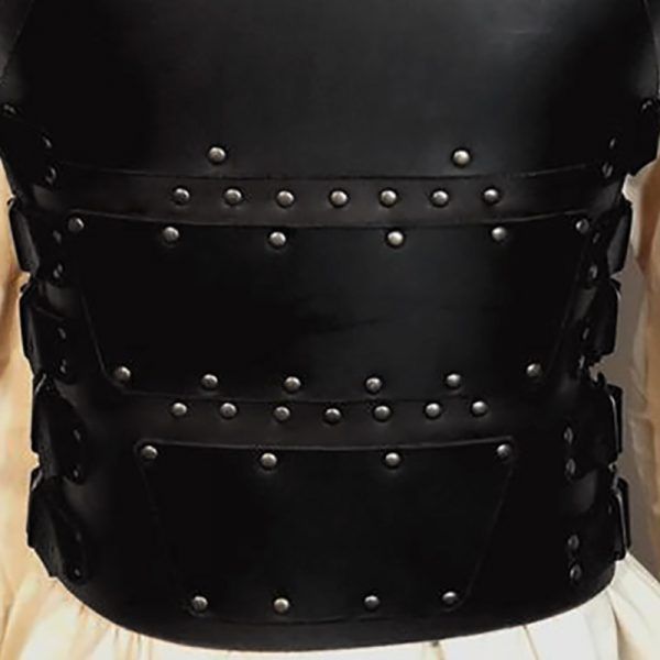 Medieval Cosplay Costume Body Chest Armor Steampunk Vintage Warrior Knight Gladiator Leather Belt Vest Breastplate