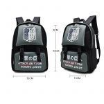 Anime Backpack Waterproof Backpack Attack on Titan Cartoon Bagpack Nylon Fashion Bag