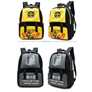 Anime Backpack Waterproof Backpack Attack on Titan Cartoon Bagpack Nylon Fashion Bag