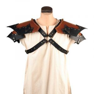 Medieval Mercenary Knight Costume Pauldrons Norse Viking Harness Larp Paladin Shoulder Armor