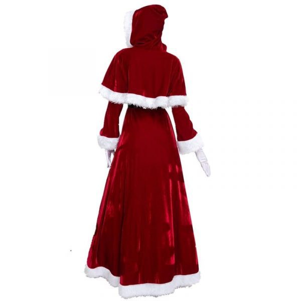 Plus Size Deluxe Velvet Adults Christmas Costume Cosplay Santa Claus Clothes Fancy Dress