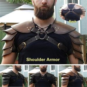 Medieval Viking Warrior Shoulder Armor Gladiator Samurai Battle Knight Pauldrons Party Cosplay Accessory