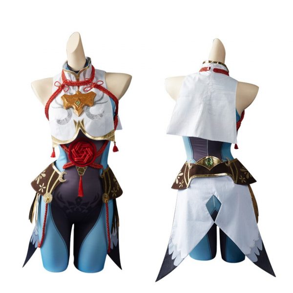 Genshin Impact Venti Shenhe Cosplay Costume Jumpsuit