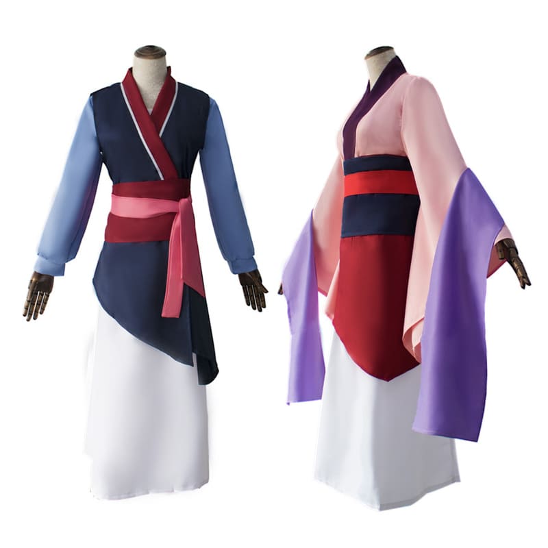 2 Colors Hua Mulan Dress Cosplay Princess Mulan Costume