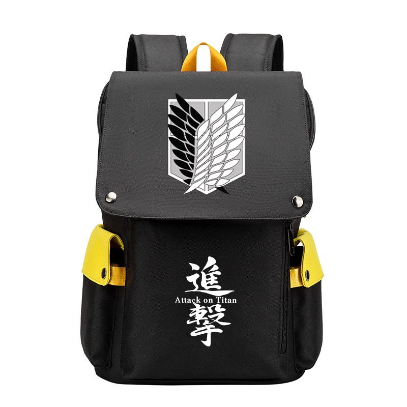 Anime Backpack Attack On Titan Cartoon Laptop Bags Bookbags Daily Bagpack Large Capacity Travel Rucksack