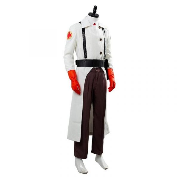 Team Fortress 2 Cosplay Costume Medic Uniform Adult Outfit