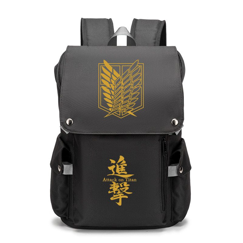 Anime Backpack Attack On Titan Cartoon Laptop Bags Bookbags Daily Bagpack Large Capacity Travel Rucksack