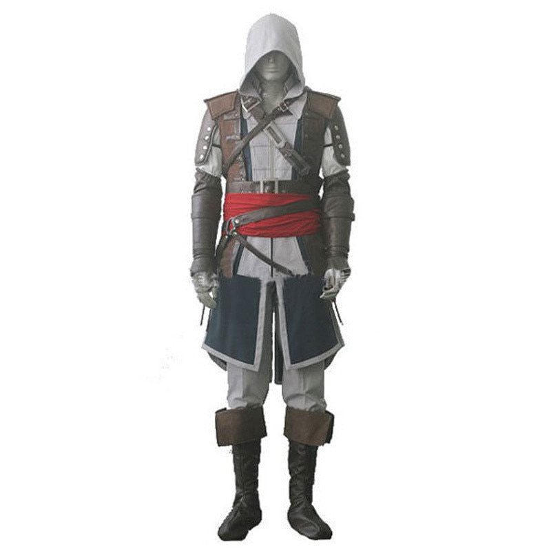 Assassins Cosplay Edward Costume Creed Black Flag Kenway Men Women Custom Size