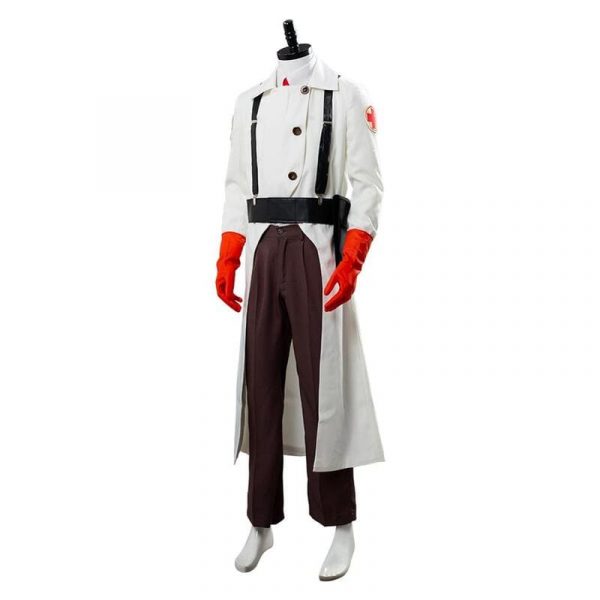 Team Fortress 2 Cosplay Costume Medic Uniform Adult Outfit