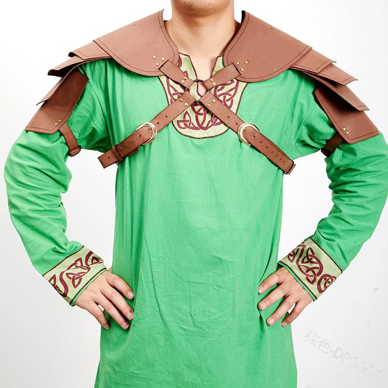 Medieval Viking Warrior Shoulder Armor Gladiator Samurai Battle Knight Pauldrons Party Cosplay Accessory