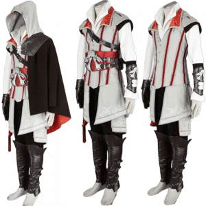 Assasin's Creed 2 Cosplay Costume Ezio Auditore Assasin Cosplay Outfit for Men Women Kids Custom Made Size