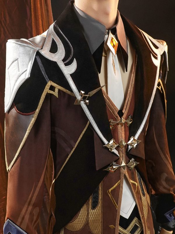 Quality Anime Genshin Impact Zhongli Game Suit Uniform Costume