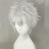Hunter x Hunter Killua Zoldyck Wig Short Men Silver Shaggy Cosplay Wig