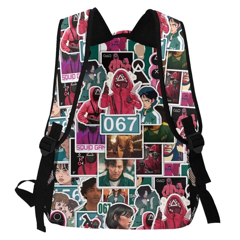 Noisydesigns Squid Game Women Large Capacity Schoolbag