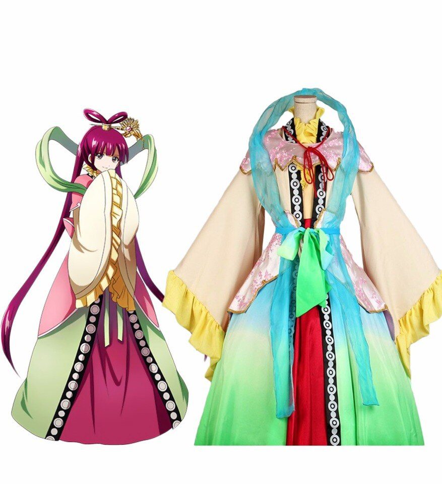 Magi The Labyrinth of Magic Kou Empire Kougyoku Ren Dress Cosplay Custom Made