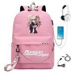 BPZMD Anime Danganronpa Backpack USB Port Monokuma School Bag