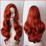 Jessica Rabbit Wavy Long Copper Red Hair Little Mermaid Princess Ariel Cosplay Wig