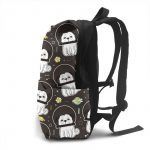 Noisydesigns Fashion Backpack Space Dog Print Student Schoolbag Women Black Book Bag