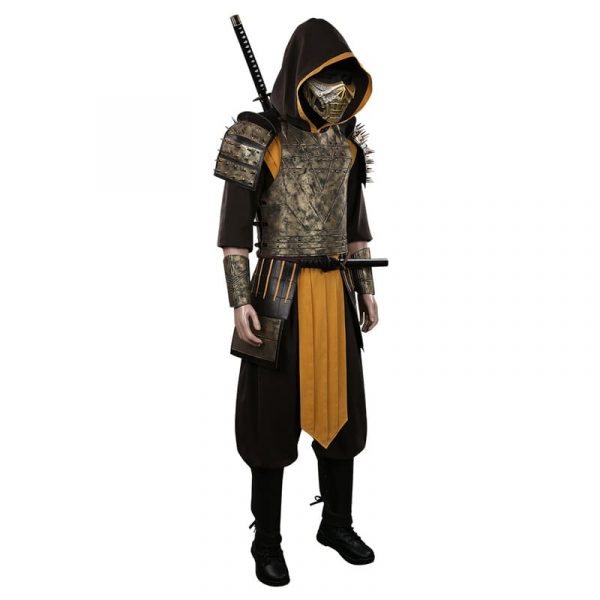 Mortal Kombat Hanzo Hasashi Scorpion Cosplay Costume Outfits