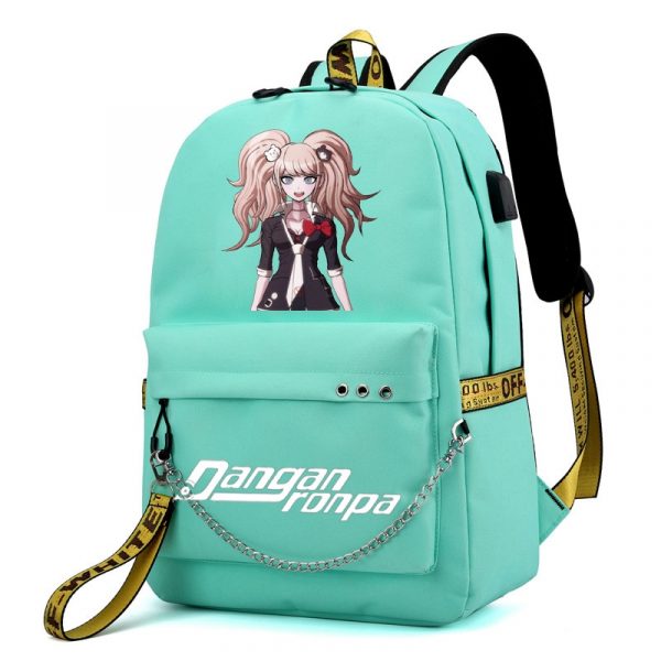 BPZMD Anime Danganronpa Backpack USB Port Monokuma School Bag