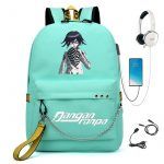 BPZMD Anime Danganronpa Backpack USB Port Monokuma School Bag