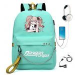 BPZMD Anime Danganronpa Backpack USB Port Monokuma School Bag