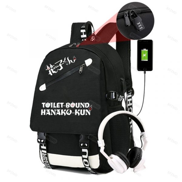 Anime Toilet-Bound Hanako Kun Pattern Backpack Bookbag High Capacity Travel Bag