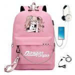 BPZMD Anime Danganronpa Backpack USB Port Monokuma School Bag