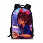 Nopersonality Black Afro Girl Magic Book Bags African School Bag Set For Kids