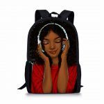 Nopersonality Black Afro Girl Magic Book Bags African School Bag Set For Kids