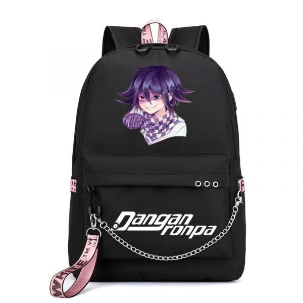 BPZMD Anime Danganronpa Backpack USB Port Monokuma School Bag