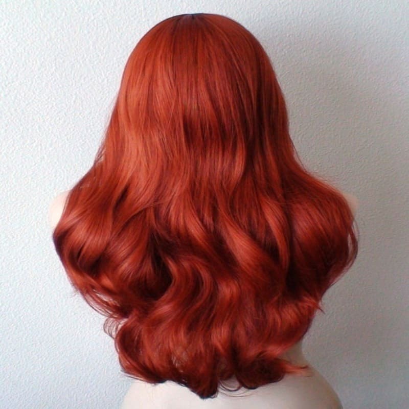 Jessica Rabbit Wavy Long Copper Red Hair Little Mermaid Princess Ariel Cosplay Wig
