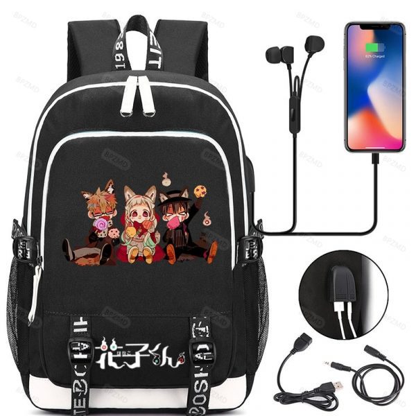 Anime Toilet-Bound Hanako Kun Pattern Backpack Bookbag High Capacity Travel Bag