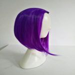 Anime Raven 35cm Bob Purple Short Perucas Cosplay Wigs