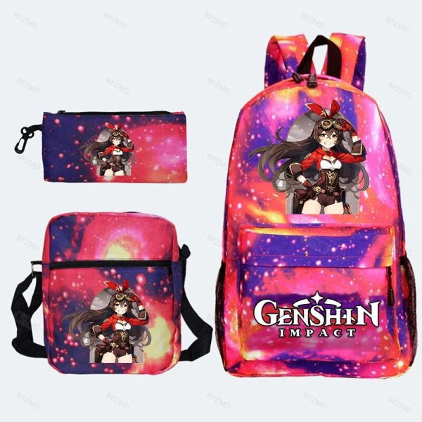 Game Genshin Impact Backpack For Girls Boys Travel Rucksack Itadori Megumi Backpack