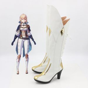 Game Genshin Impact Qin White Boots Cosplay Shoes