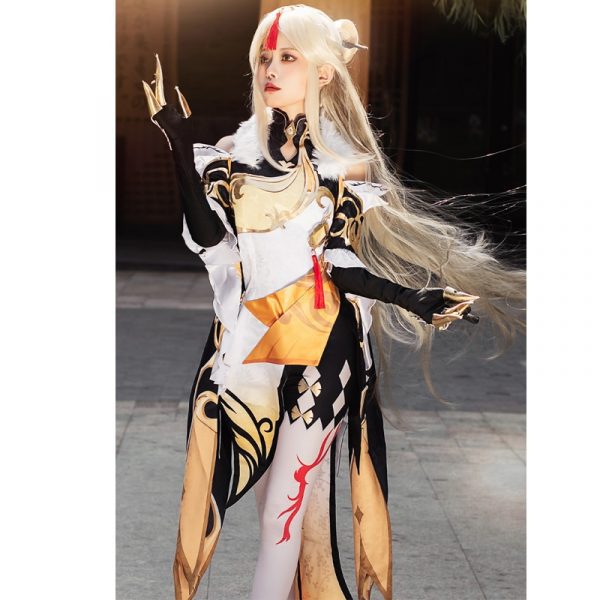 Anime Game Genshin Impact Cosplay NingGuang Costume For Women Girls