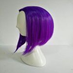 Anime Raven 35cm Bob Purple Short Perucas Cosplay Wigs