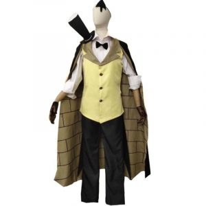 Bill Cipher Cosplay Costume Bill And Will Cosplay Costume Full Set With Hat And Cloak