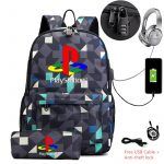 2 Pcs/lot Canvas Backpack With Pencil Case School Bag For Teenagers