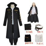 Anime Tokyo Revengers Cosplay Costume Hooligan Black Shirt Pants Uniform