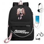 BPZMD Anime Danganronpa Backpack USB Port Monokuma School Bag