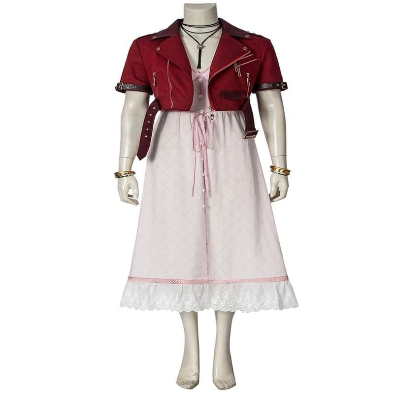 Adult Aerith Gainsborough Costume Cosplay Final Fantasy Remake Women Dress
