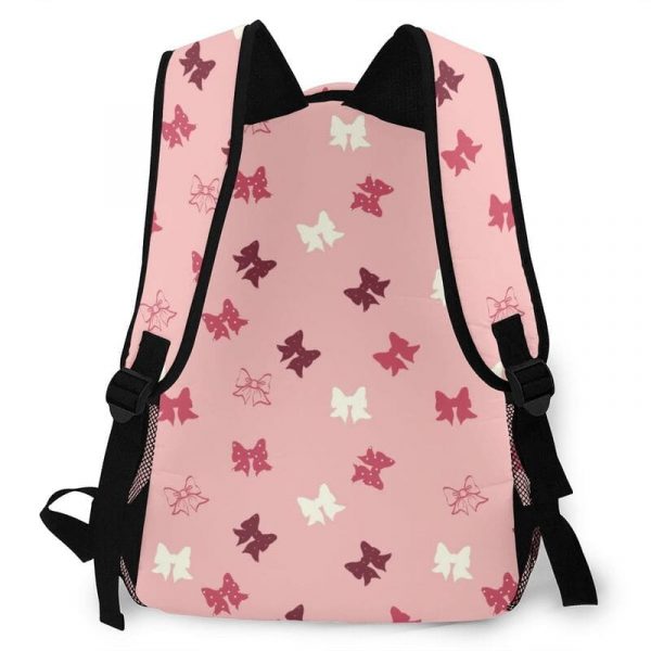 H5f0d207afNoisydesigns Cute Women Backpack Student Schoolbag Bow Pattern Large Capacity Travel Bagpack2b64f0684ccc080ede43eaaH