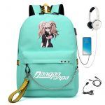 BPZMD Anime Danganronpa Backpack USB Port Monokuma School Bag
