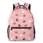 Noisydesigns Cute Women Backpack Student Schoolbag Bow Pattern Large Capacity Travel Bagpack