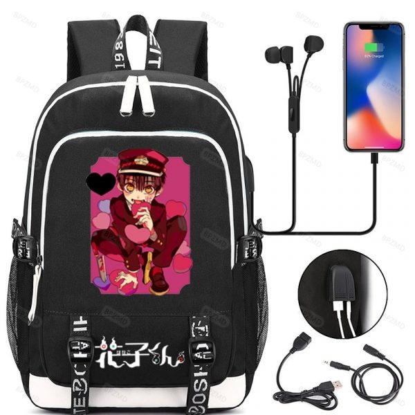 Anime Toilet-Bound Hanako Kun Pattern Backpack Bookbag High Capacity Travel Bag