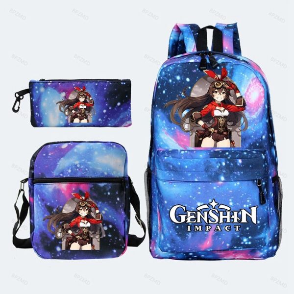 Game Genshin Impact Backpack For Girls Boys Travel Rucksack Itadori Megumi Backpack