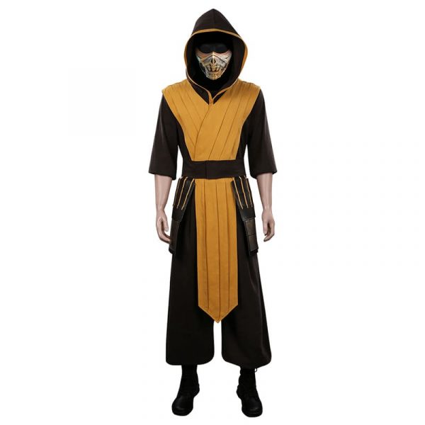 Mortal Kombat Hanzo Hasashi Scorpion Cosplay Costume Outfits